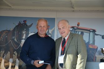 Ken Chappell MBE Executive Director of the Society of Ploughmen (on the right.)